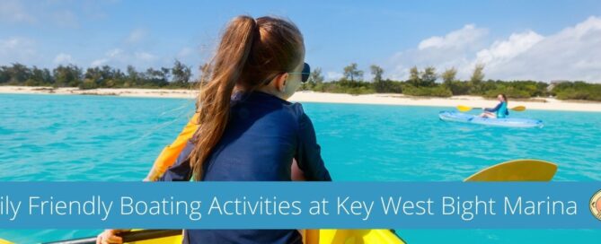 a girl with brown hair is sitting in a boat going kayaking on a sunny day.