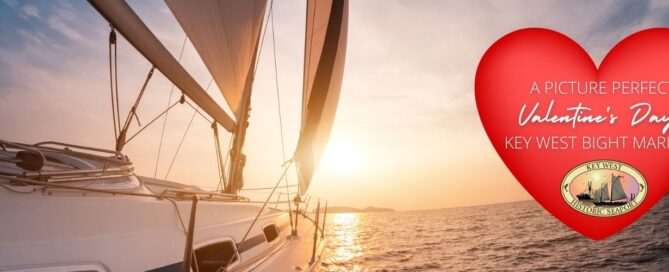 a boat on the water with the sunset in the background and a big red heart on the right side