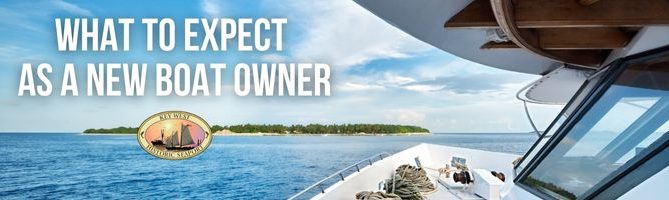 a boat on the water looking out to an island.